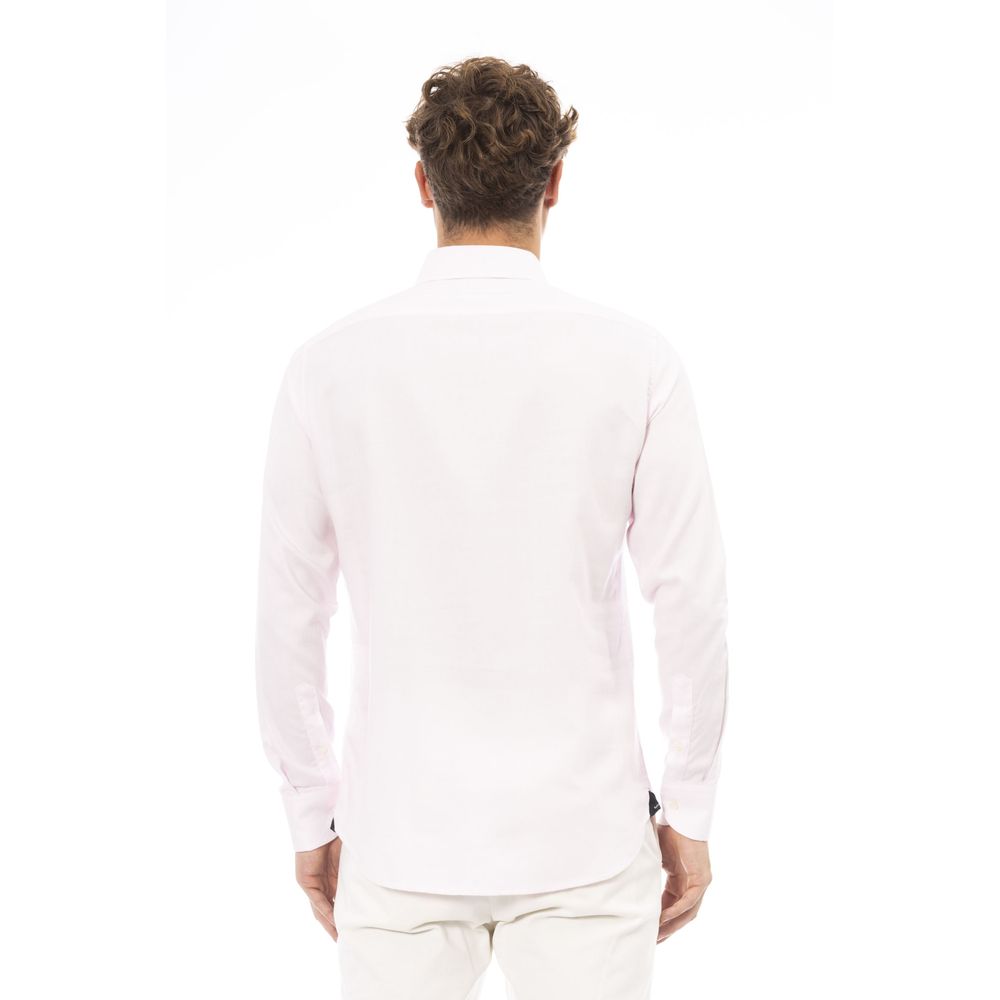 Baldinini Trend Pink Cotton Men Shirt