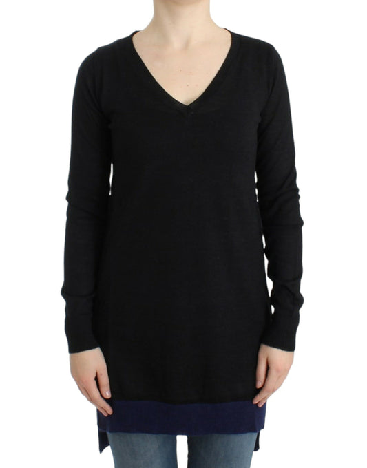 의상 National Black V-Neck Lightweight 스웨터