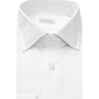 Bagutta White Cotton Men's Shirt