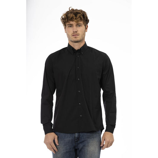 Baldinini Trend Black Cotton Men Shirt