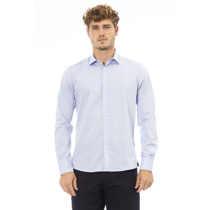 Baldinini Trend Light Blue Cotton Men Shirt