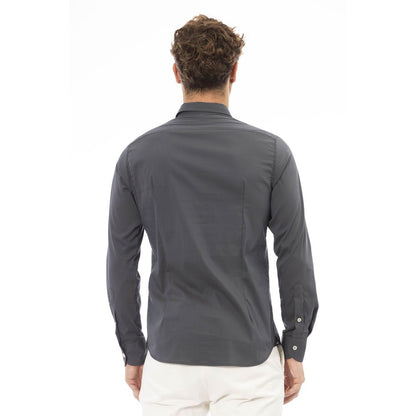 Baldinini Trend Gray Cotton Men Shirt