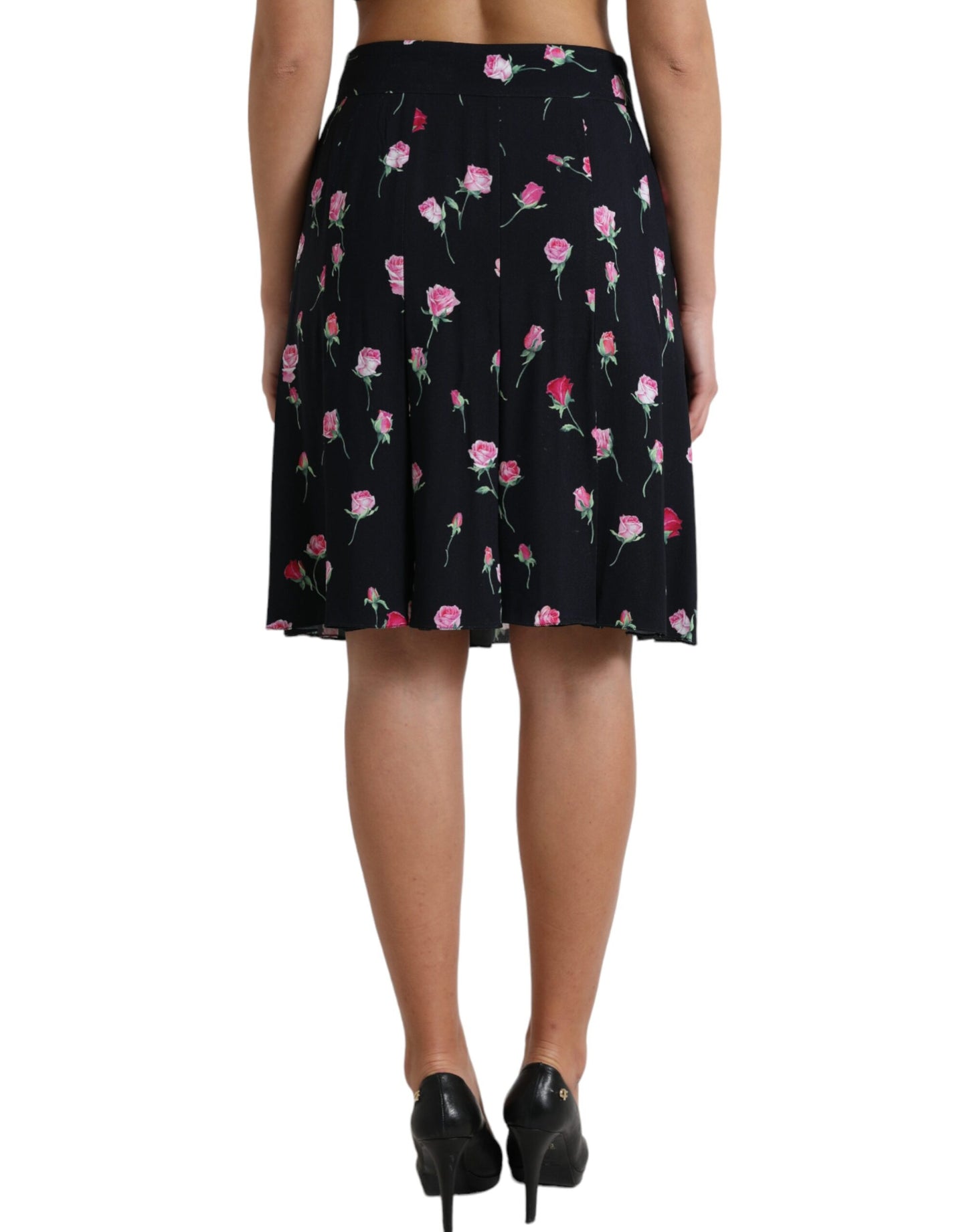 Dolce & Gabbana Elegant Floral A-Line Knee-Length Skirt