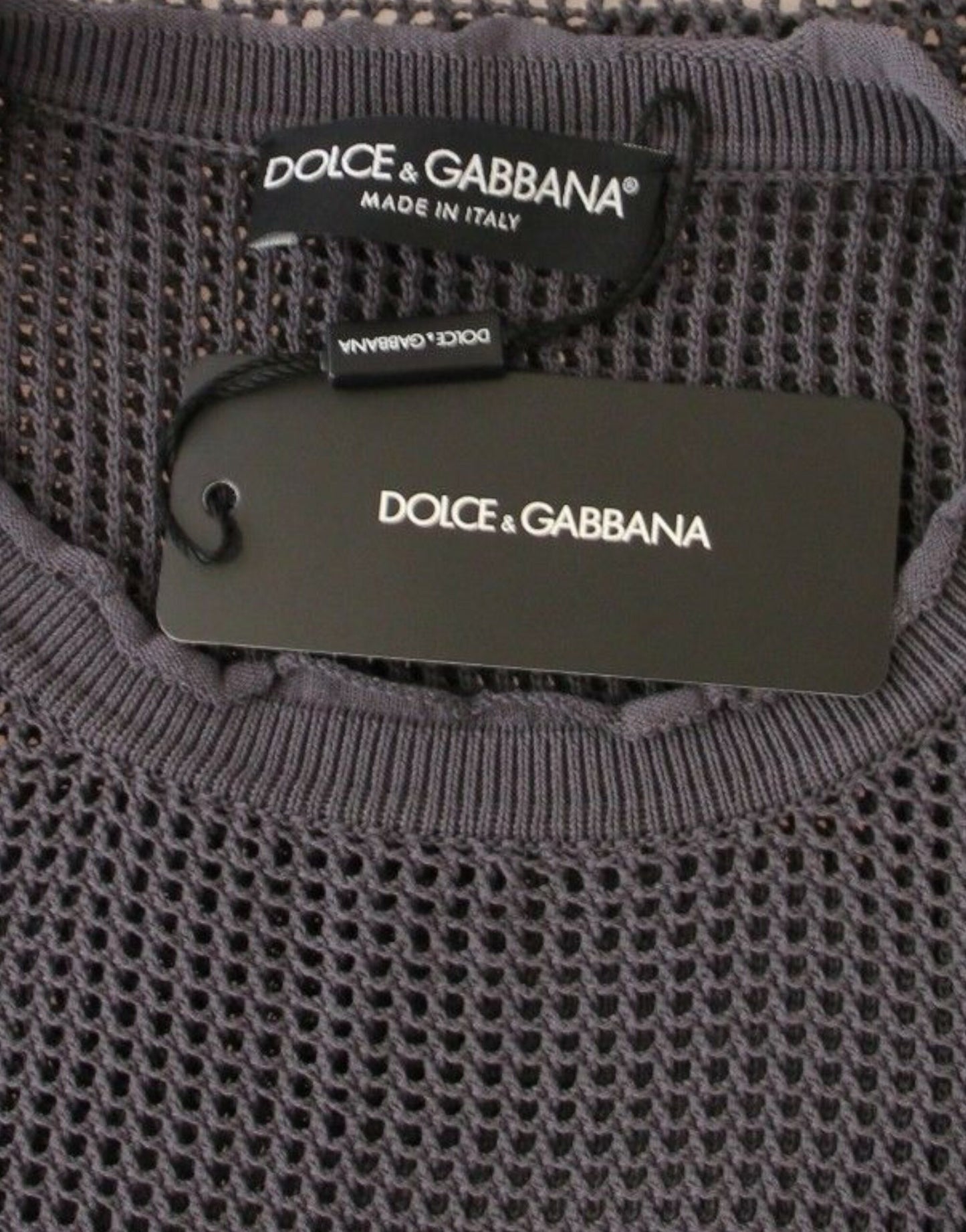 Dolce &amp; Gabbana Lila Runway Netz Pullover Netzpullover