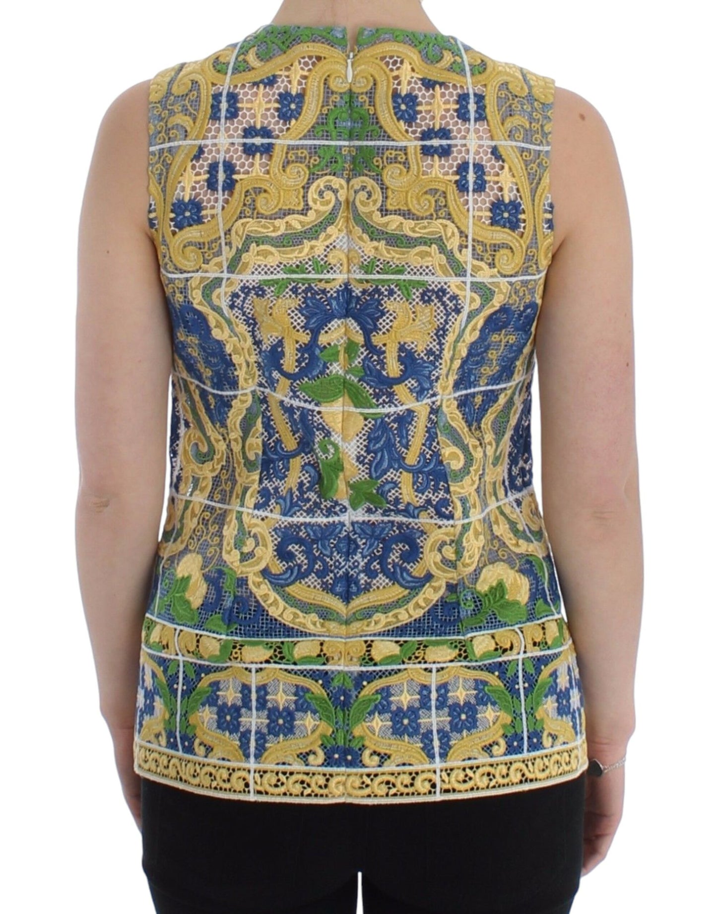 Dolce & Gabbana Majolica 자수 스웨터