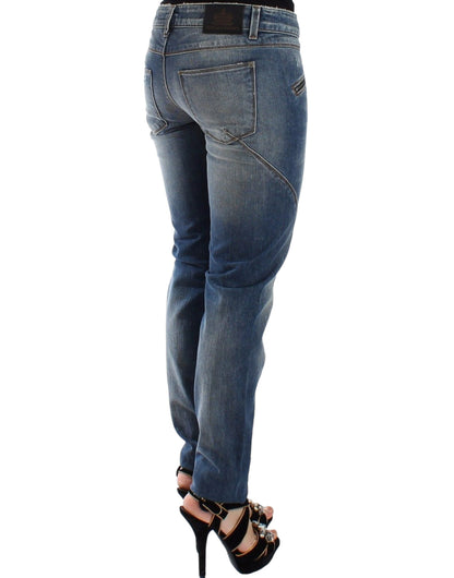 Ermanno Scervino Blue Slim Jeans Denim 바지 스트레이트 스트레칭