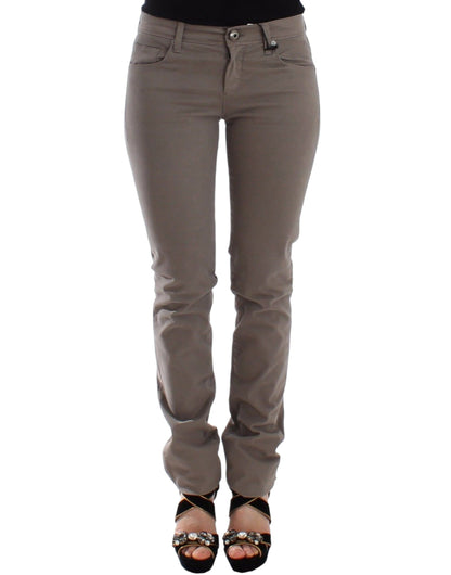 Ermanno Scervino Taupe Beige Slim Jeans Denim Hose Skinny