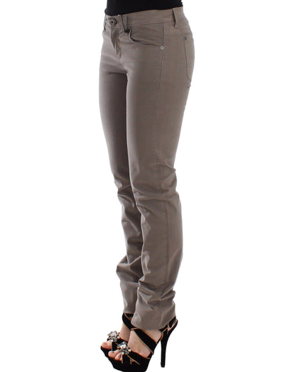 Ermanno Scervino Taupe Beige Slim Jeans Denim Hose Skinny