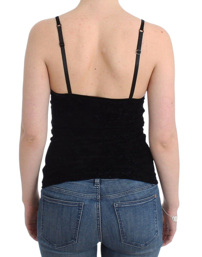 Ermanno Scervino Dessous, schwarzes Bustier-Top, Camisole, Cami-Spitze