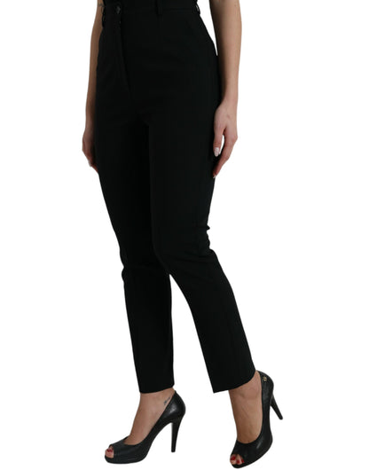 Dolce & Gabbana Elegant High Waist Tapered Wool Pants