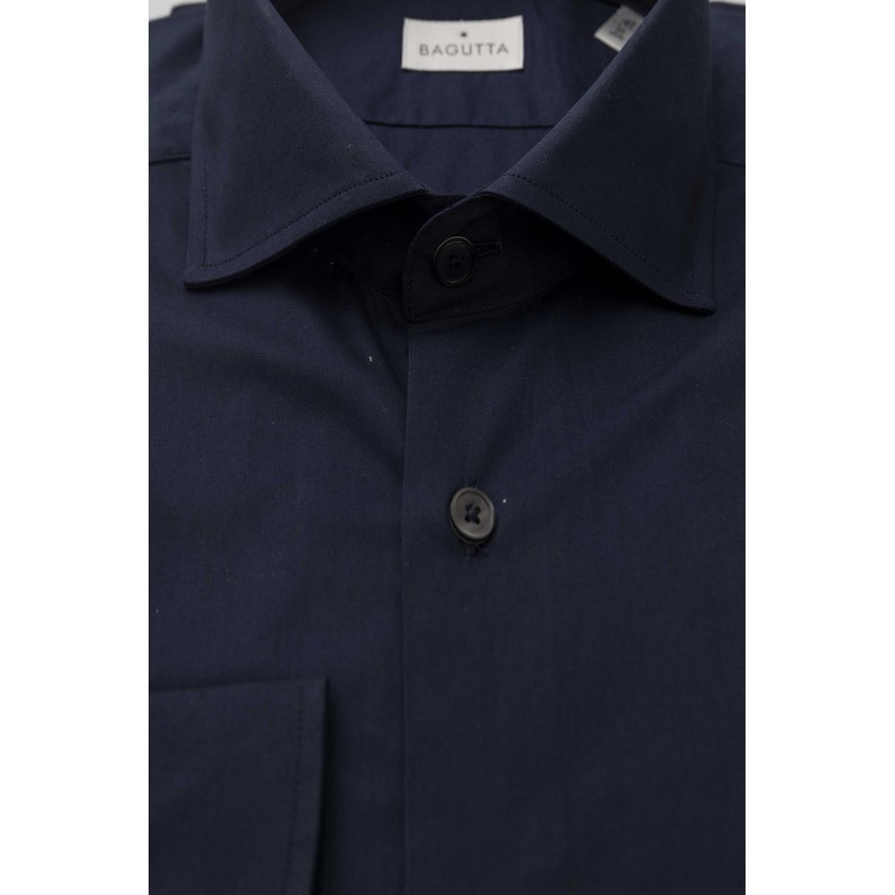 Bagutta Blue Cotton Men's Shirt