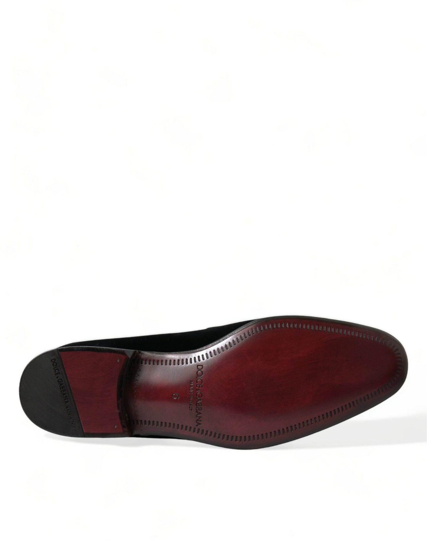 Dolce & Gabbana Elegant Black Velvet Loafers - Men's Luxury Footwear