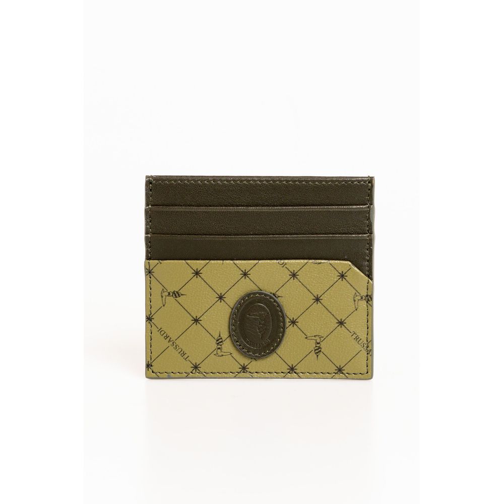 Trussardi Green Leather Men Wallet