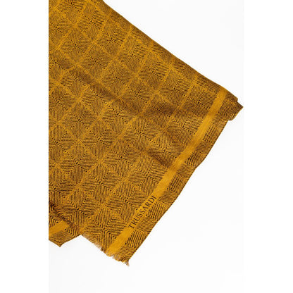 Trussardi Yellow Viscose Men Scarf