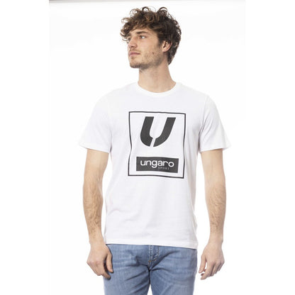 Ungaro Sport White Cotton Men T-Shirt