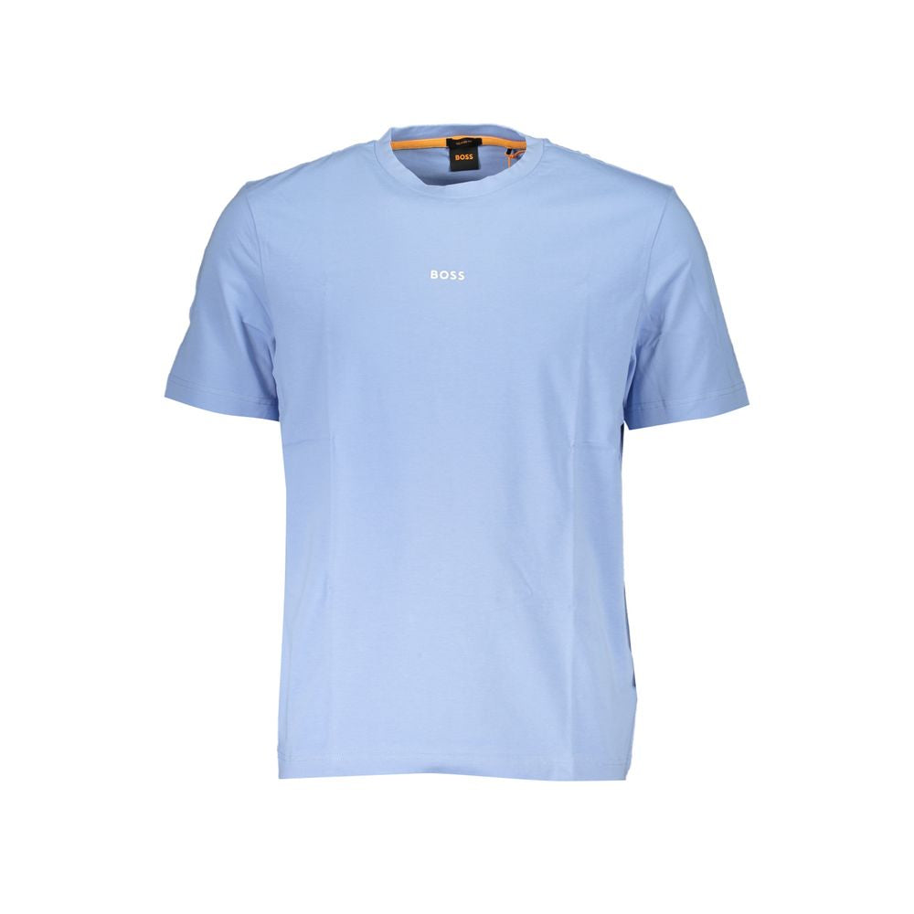 Hugo Boss Elegant Light Blue Crew Neck Tee