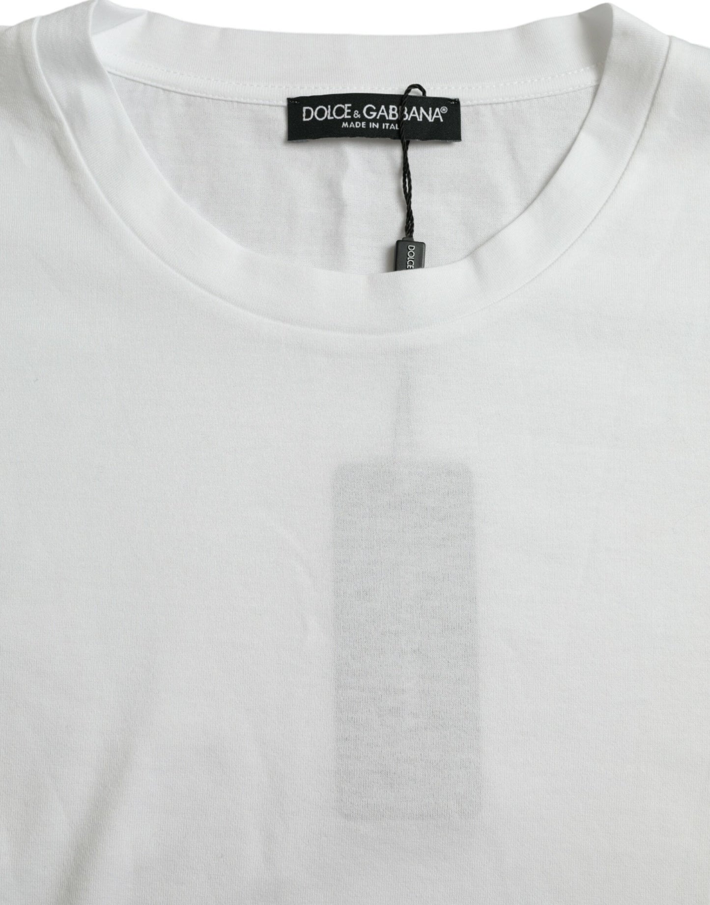 Dolce & Gabbana Elegant White Crew Neck Luxury Tee