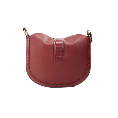 Michael Kors Gabby Small Dark Cherry Leather Foldover Hobo Crossbody Bag