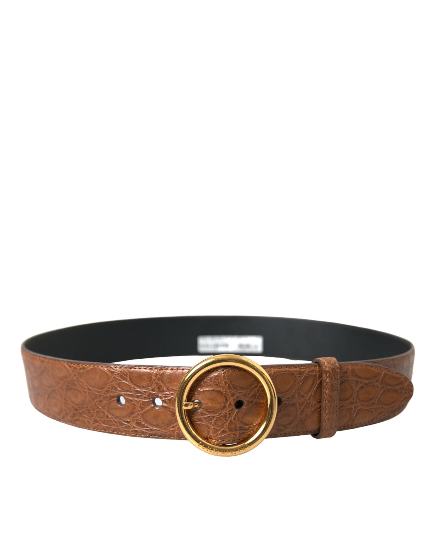 Dolce & Gabbana Elegant Exotic Leather Belt - Rich Brown