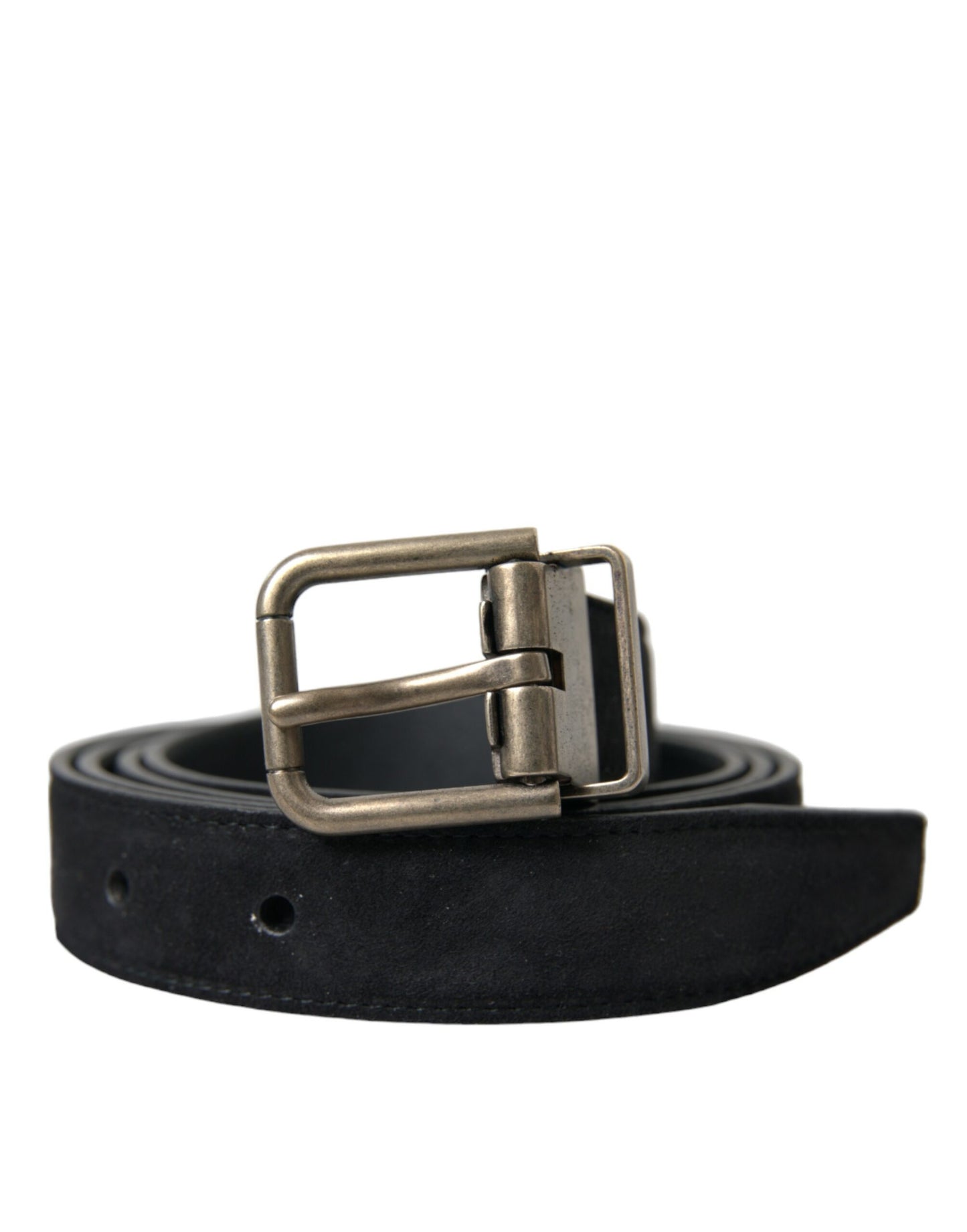 Dolce & Gabbana Elegant Black Leather Belt with Metal Buckle