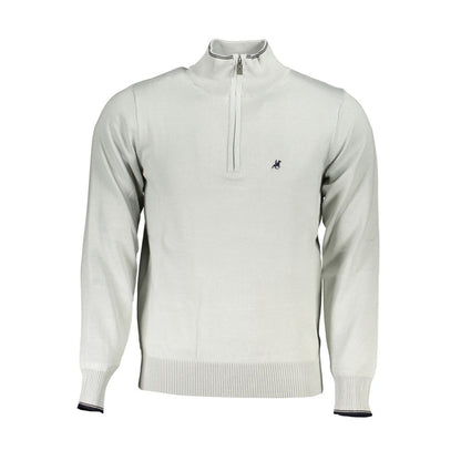 U.S. Grand Polo Elegant Half Zip Sweater with Contrast Details