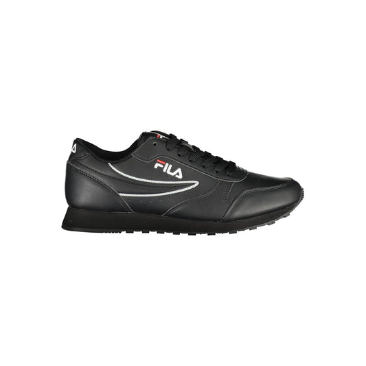 Fila Sleek Black Lace-Up Sport Sneakers