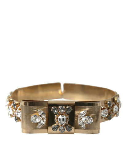 Dolce & Gabbana Gold-Tone Crystal Embellished Waist Belt