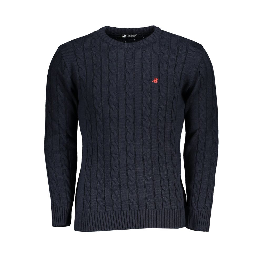 U.S. Grand Polo Twisted Crewneck Embroidered Sweater