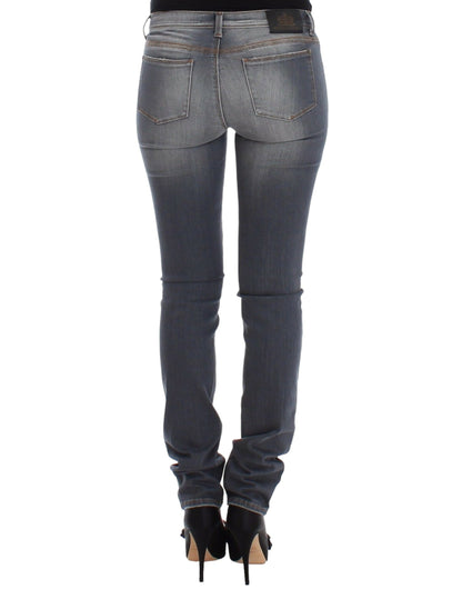 Ermanno Scervino Graue Slim-Jeans-Jeanshose mit schmalem Bein und Stretch