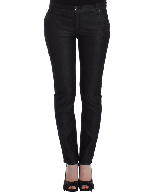 Ermanno Scervino Black Slim Jeans Denim 바지 스키니 다리 스트레치