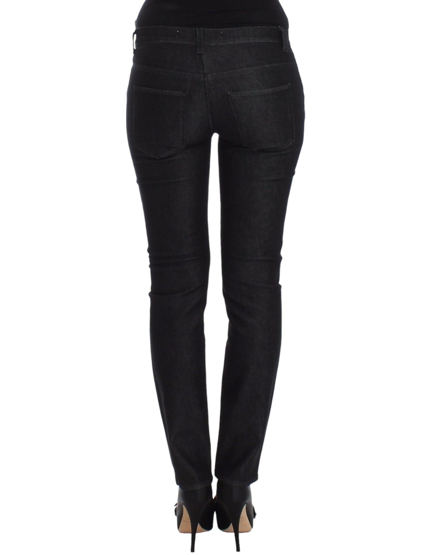 Ermanno Scervino Schwarze Slim Jeans Denim Hose Skinny Leg Stretch