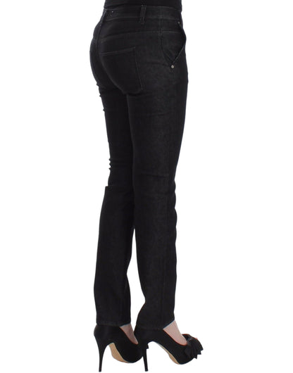 Ermanno Scervino Schwarze Slim Jeans Denim Hose Skinny Leg Stretch