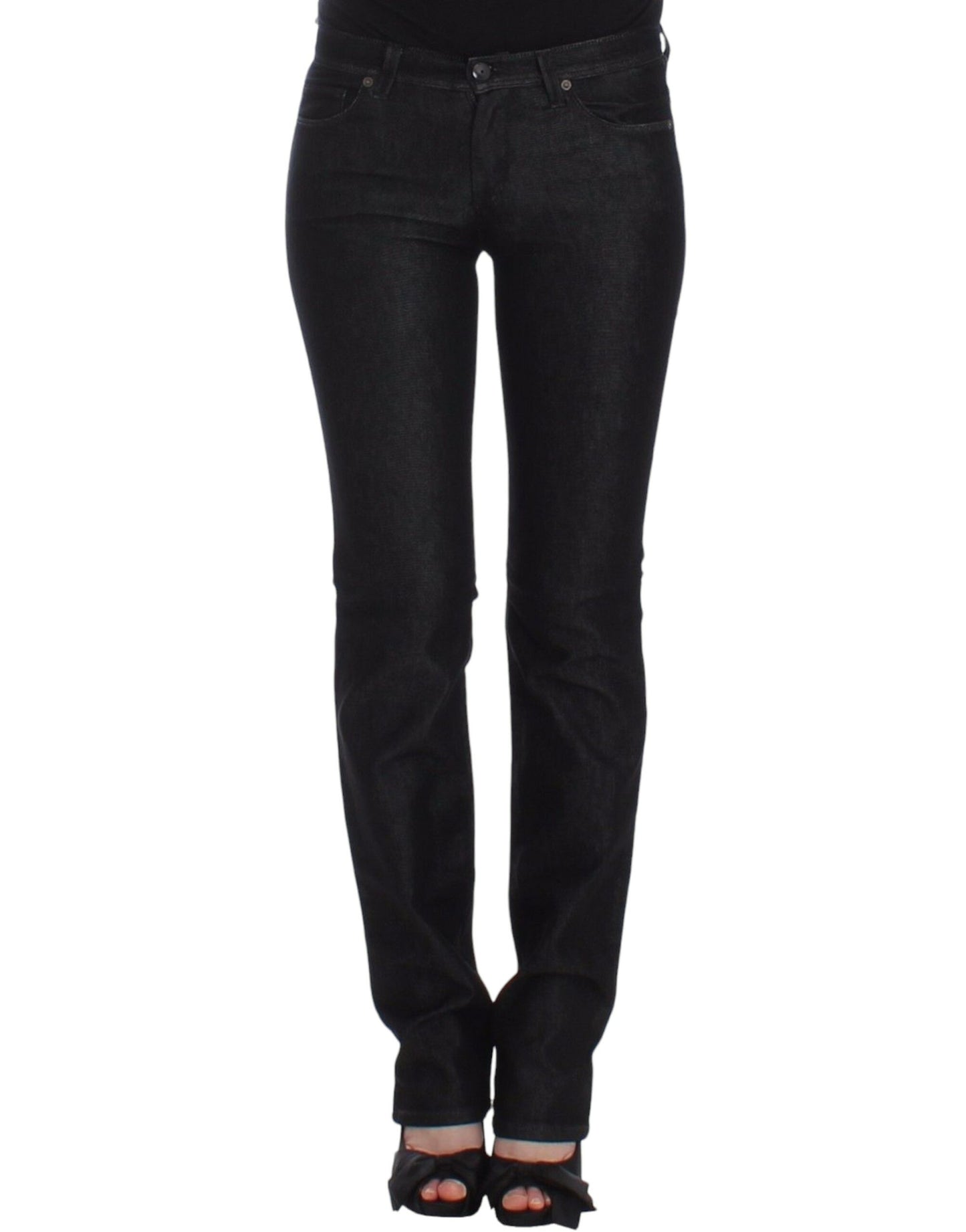 Ermanno Scervino Black Slim Jeans Denim 바지 스키니 다리 스트레치