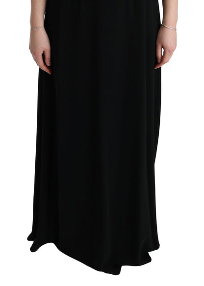 Dolce &amp; Gabbana – Schwarzes, langes Stretch-Maxikleid