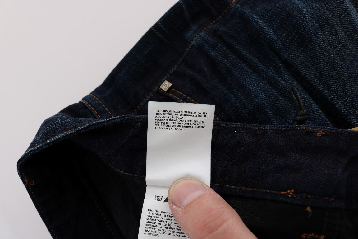 Blaue Jeans aus Baumwoll-Denim von Costume National mit regulärer Passform