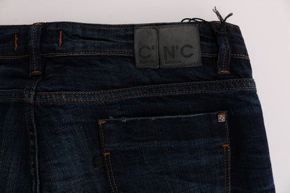 Blaue Jeans aus Baumwoll-Denim von Costume National mit regulärer Passform