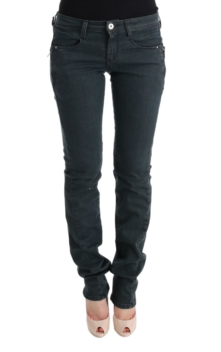 Superslim-Denimjeans aus grauer Baumwolle von Costume National