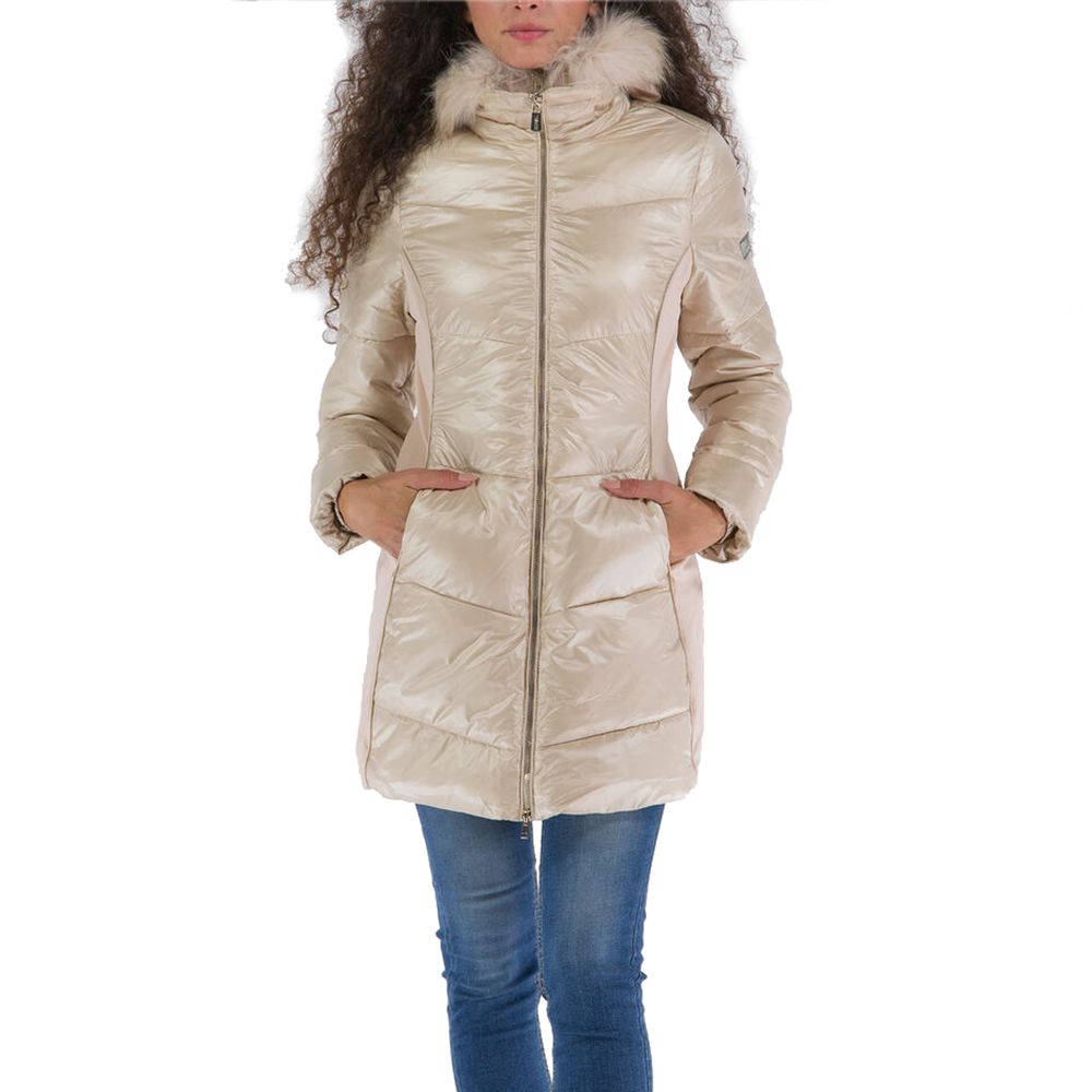 Yes Zee Chic Beige Padded Hooded Jacket