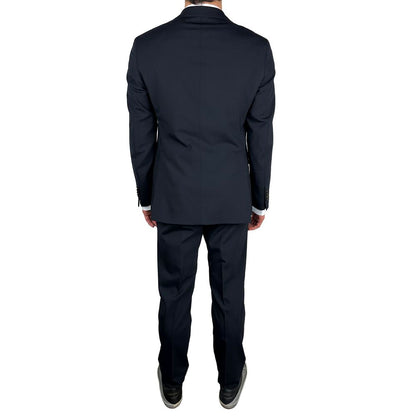 Aquascutum Blue Wool Mens Single-Breasted Suit