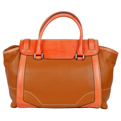 La Martina Orange Leather Handbag