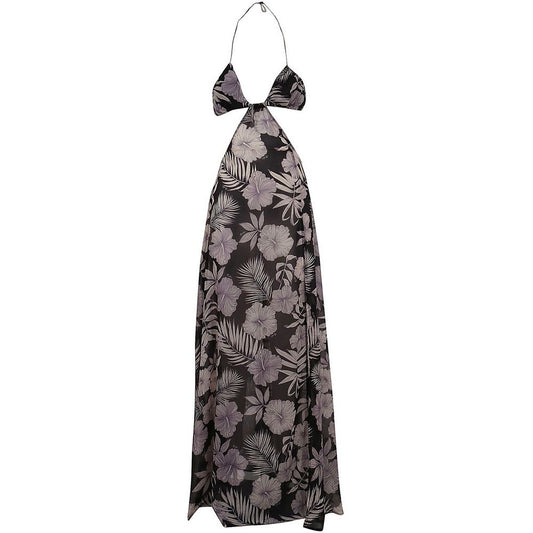 PINKO Floral Elegance Maxi Dress with Split Detail