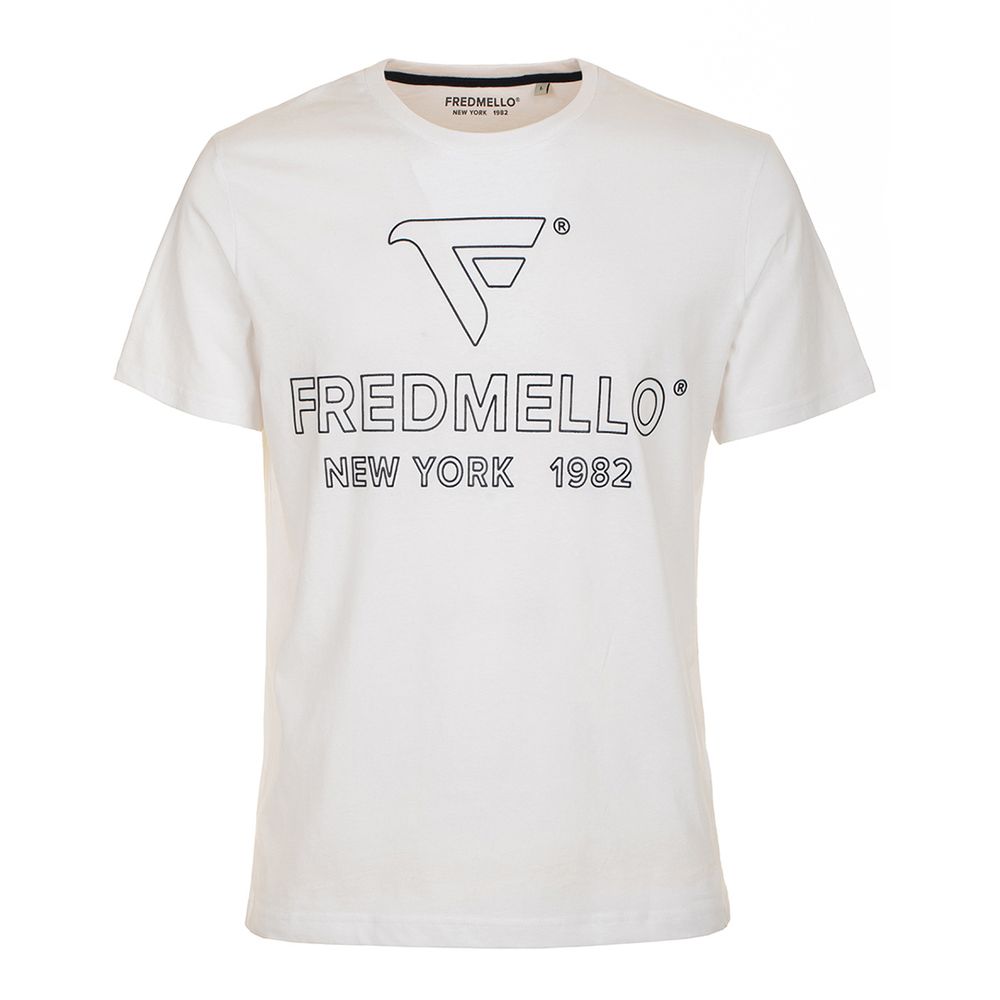 Fred Mello Classic White Crewneck Cotton Tee