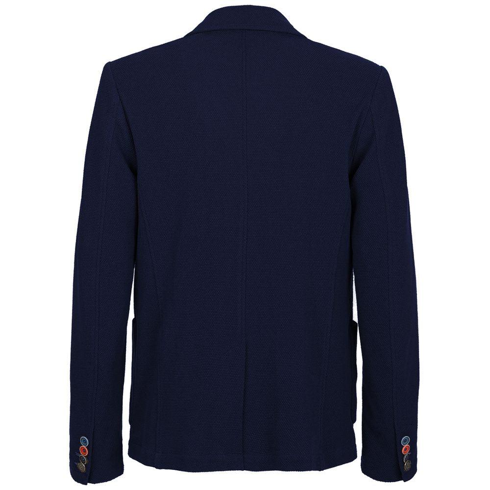 Fred Mello Chic Blue Cotton Blend Jacket for Men