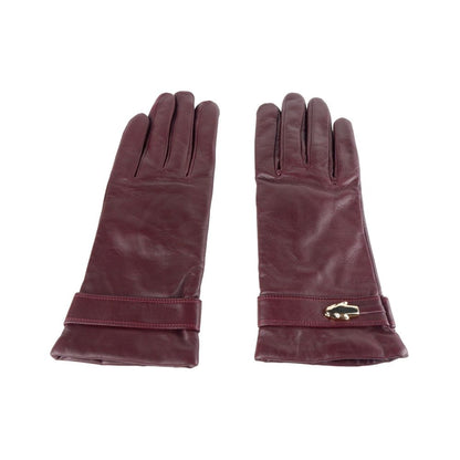 Cavalli Class Red Lambskin Women Glove