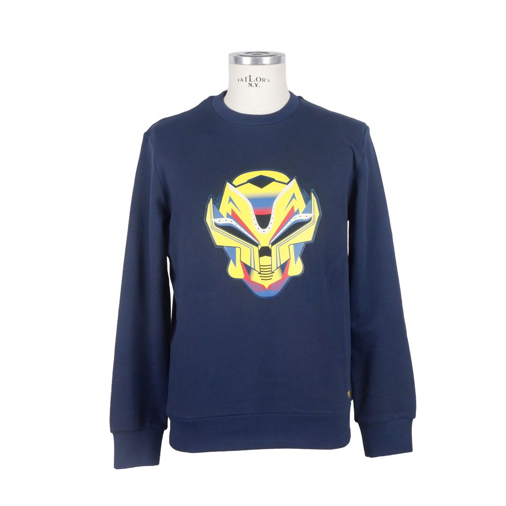 Bikkembergs Blue Cotton Sweater