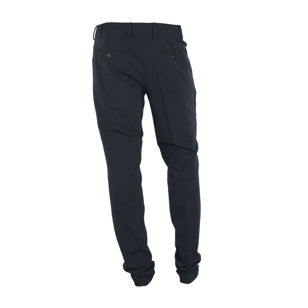 Hergestellt in Italien. Schwarze Jeans und Hose aus Polyester