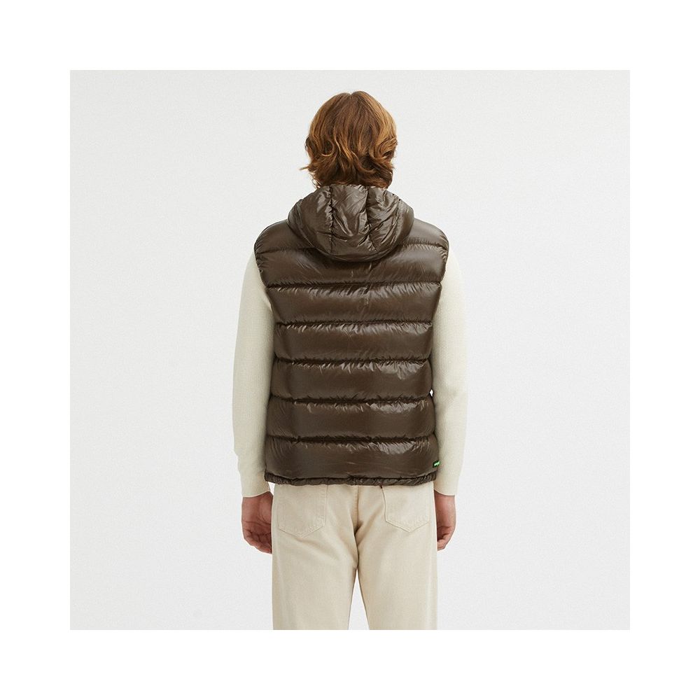 Centogrammi Brown Nylon Men's Reversible Vest