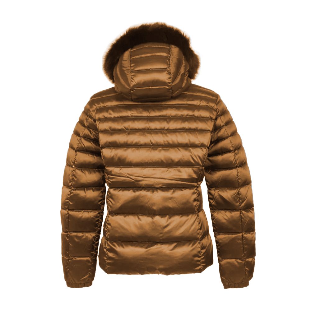 Refrigiwear Elegant Padded Down Jacket with Fur Hood