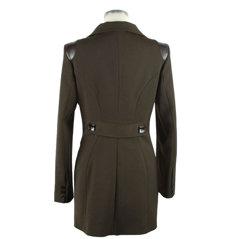 Emilio Romanelli Brown Polyester Jackets & Coat