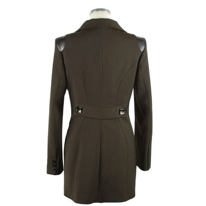 Emilio Romanelli Brown Polyester Jackets & Coat